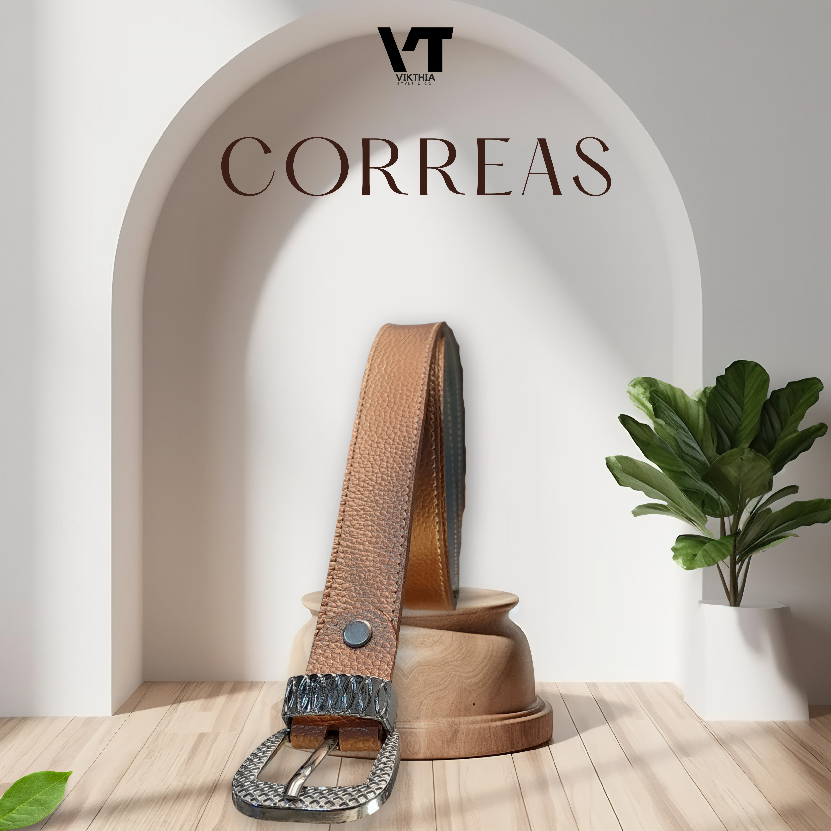 Correa de Dama_Cuero Metalico