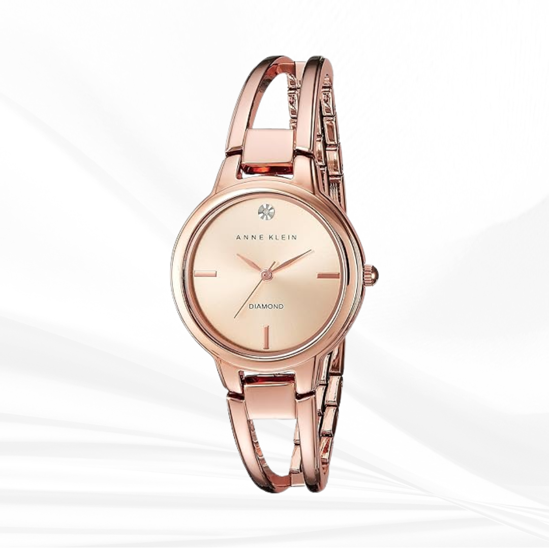 Anne Klein – Reloj de Pulsera para Mujer con Diamante Auténtico (Oro Rosa)
