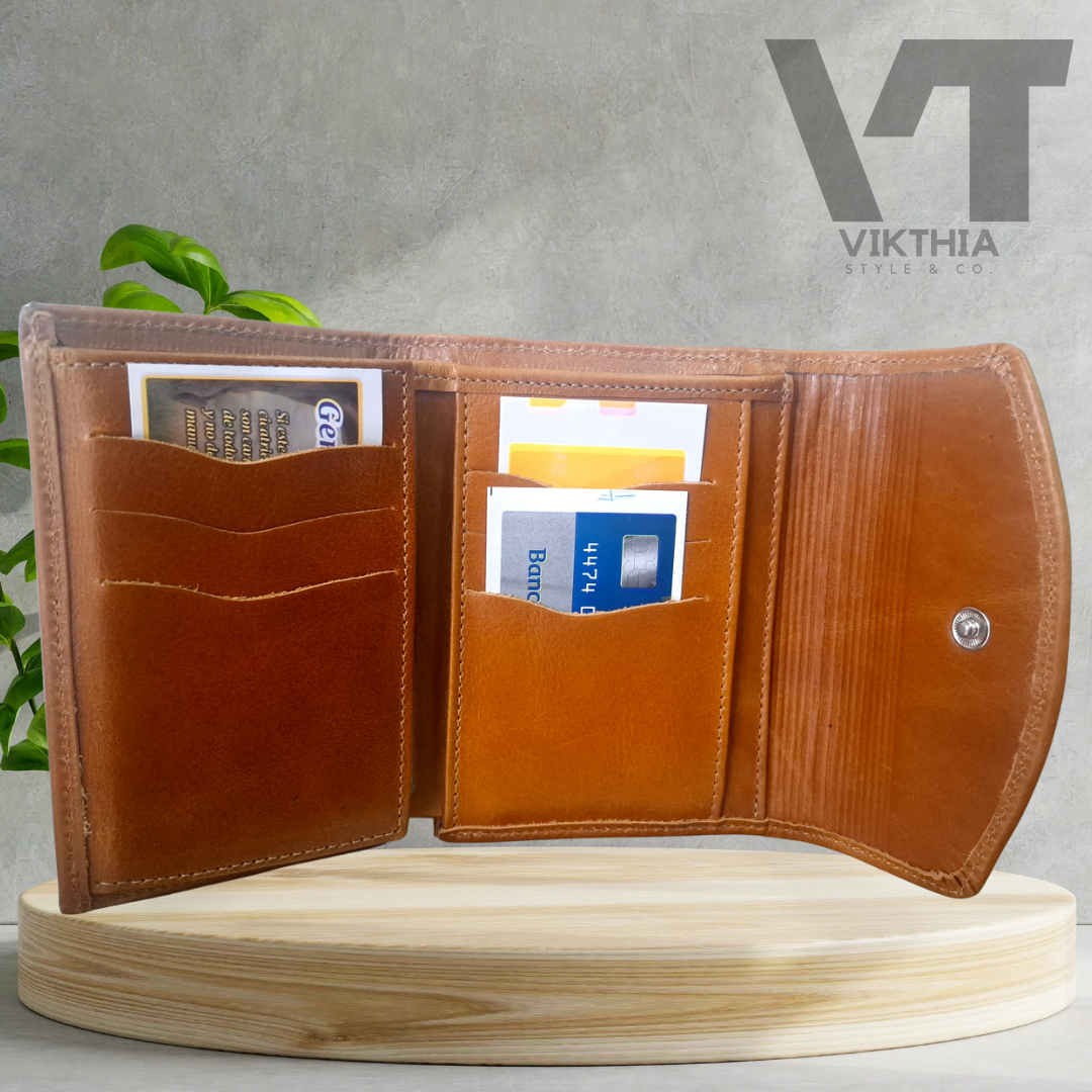 Wallet Mediana Dama Caqui